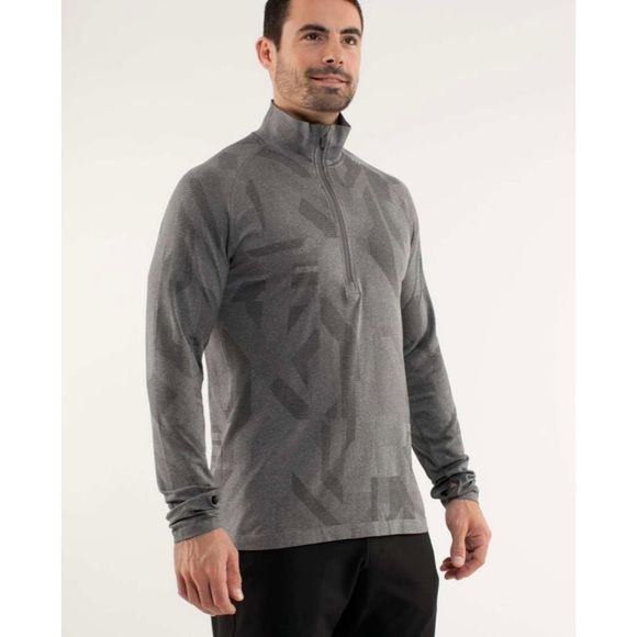 Lululemon Men's Metal Vent Tech Quarter Zip Camo "Slate Size M‎